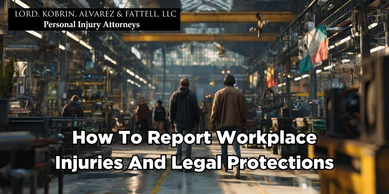 How to report workplace injuries and legal protections 1 How to report workplace injuries and legal protections - workers in factory wearing casual clothing, walking under bright lighting in realistic scene.